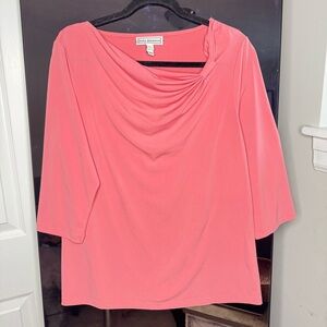 Pink Dana Buchman Draped Neckline size large